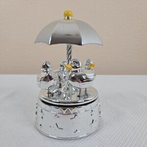 Reed & Barton Silver Something Duckie Carousel Ducks Musical Sankyo New